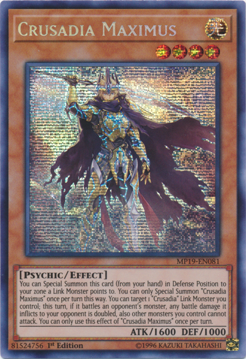 Crusadia Maximus [MP19-EN081] Prismatic Secret Rare | GnG Games