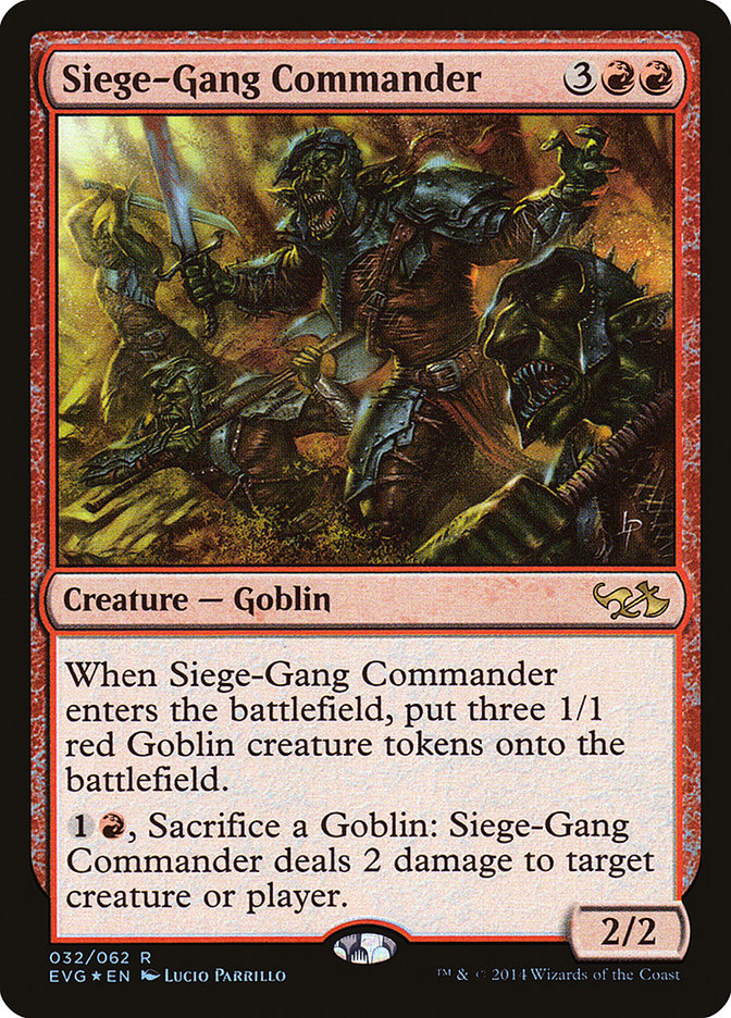 Siege-Gang Commander (Elves vs. Goblins) [Duel Decks Anthology] | GnG Games