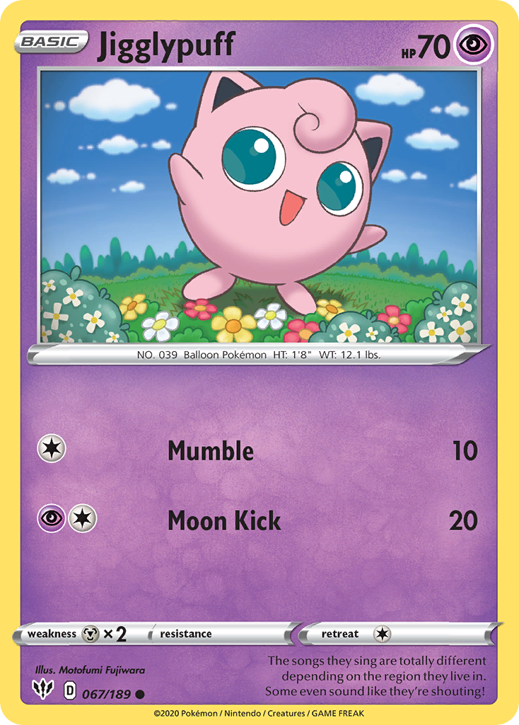 Jigglypuff (067/189) [Sword & Shield: Darkness Ablaze] | GnG Games