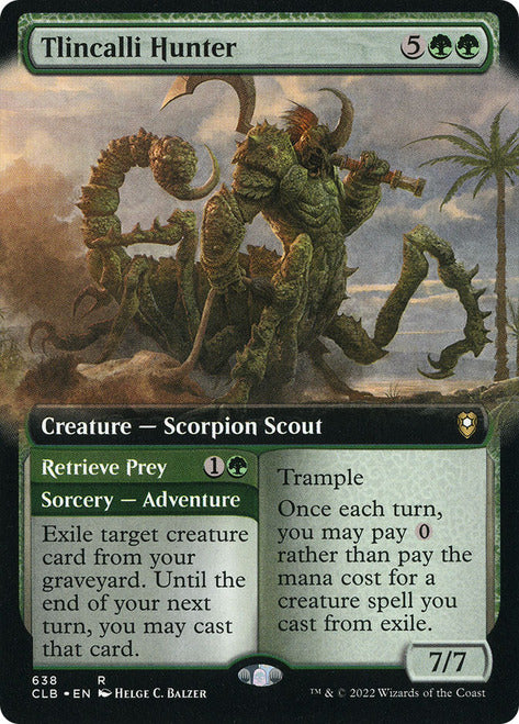 Tlincalli Hunter // Retrieve Prey (Extended Art) [Commander Legends: Battle for Baldur's Gate] | GnG Games