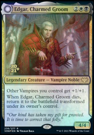 Edgar, Charmed Groom // Edgar Markov's Coffin [Innistrad: Crimson Vow Prerelease Promos] | GnG Games