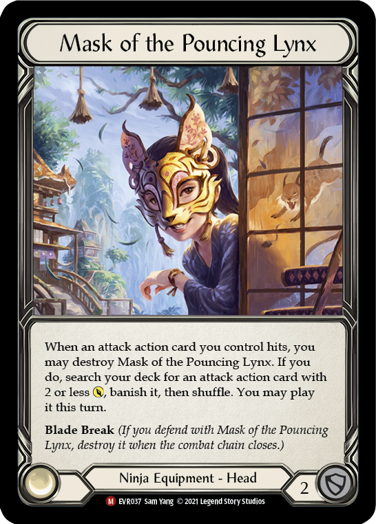 Mask of the Pouncing Lynx [EVR037] (Everfest)  1st Edition Normal | GnG Games