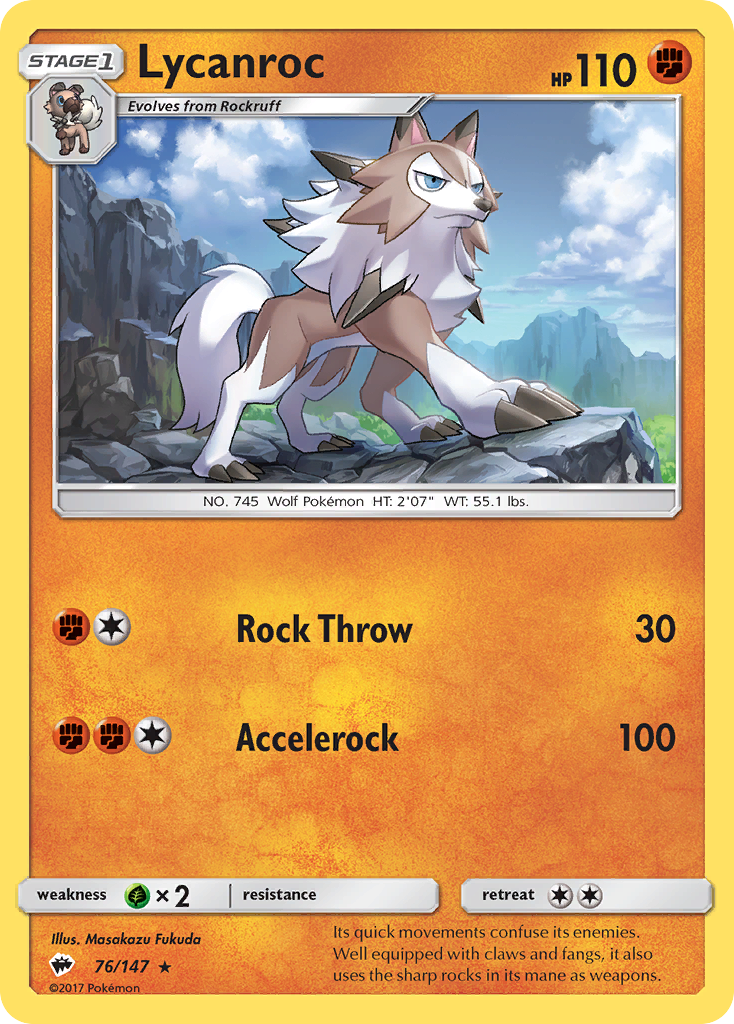 Lycanroc (76/147) [Sun & Moon: Burning Shadows] | GnG Games