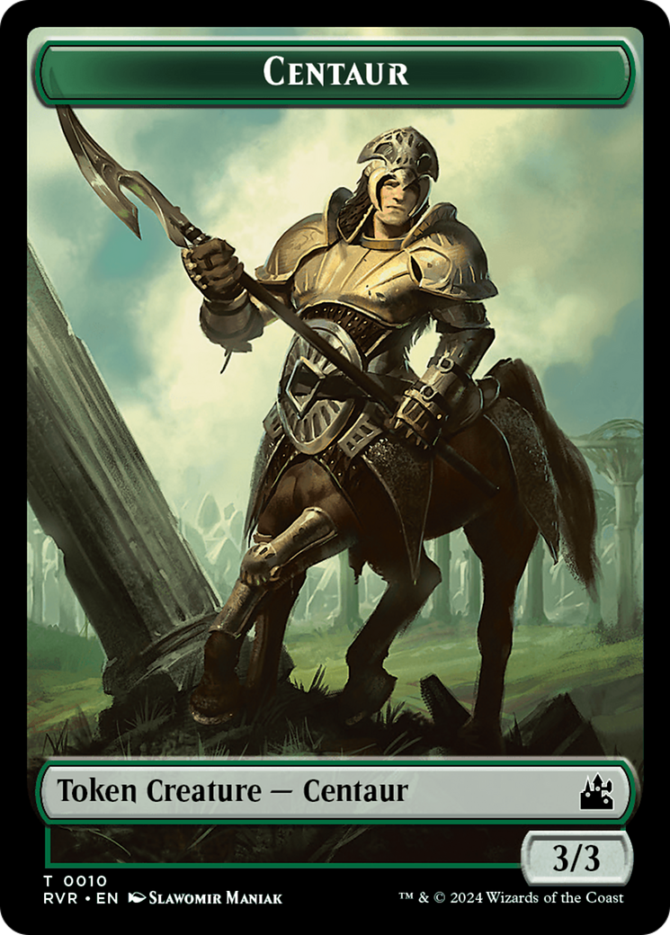 Spirit (0018) // Centaur Double-Sided Token [Ravnica Remastered Tokens] | GnG Games