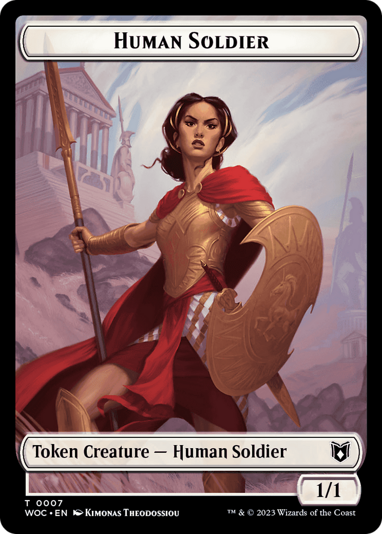 Pirate // Human Soldier Double-Sided Token [Wilds of Eldraine Commander Tokens] | GnG Games