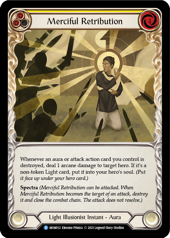 Merciful Retribution (Rainbow Foil) [MON012-RF] 1st Edition Rainbow Foil | GnG Games