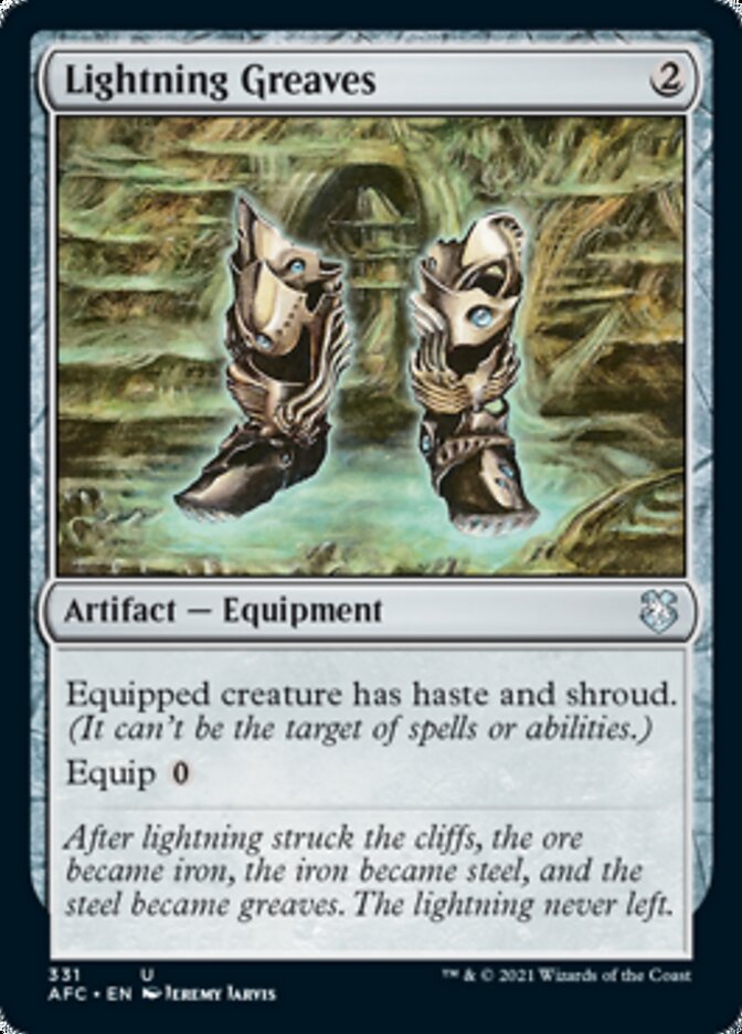 Lightning Greaves [Dungeons & Dragons: Adventures in the Forgotten Realms Commander] | GnG Games