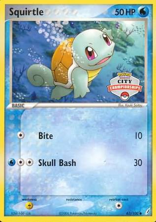 Squirtle (63/100) (City Championship Promo) [EX: Crystal Guardians] | GnG Games