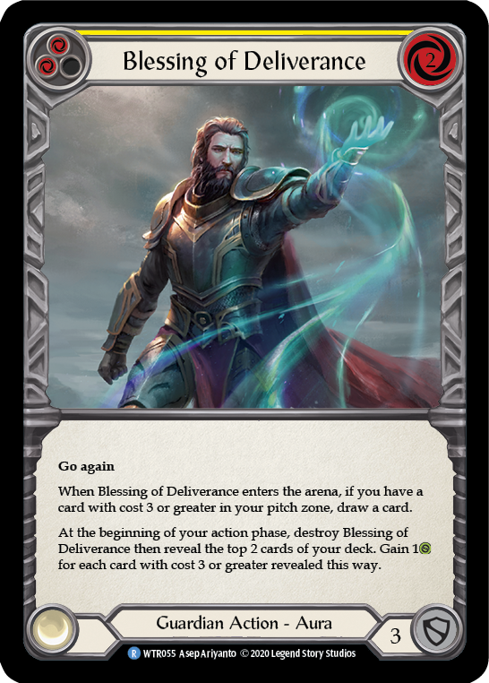 Blessing of Deliverance (Yellow) [U-WTR055] (Welcome to Rathe Unlimited)  Unlimited Rainbow Foil | GnG Games