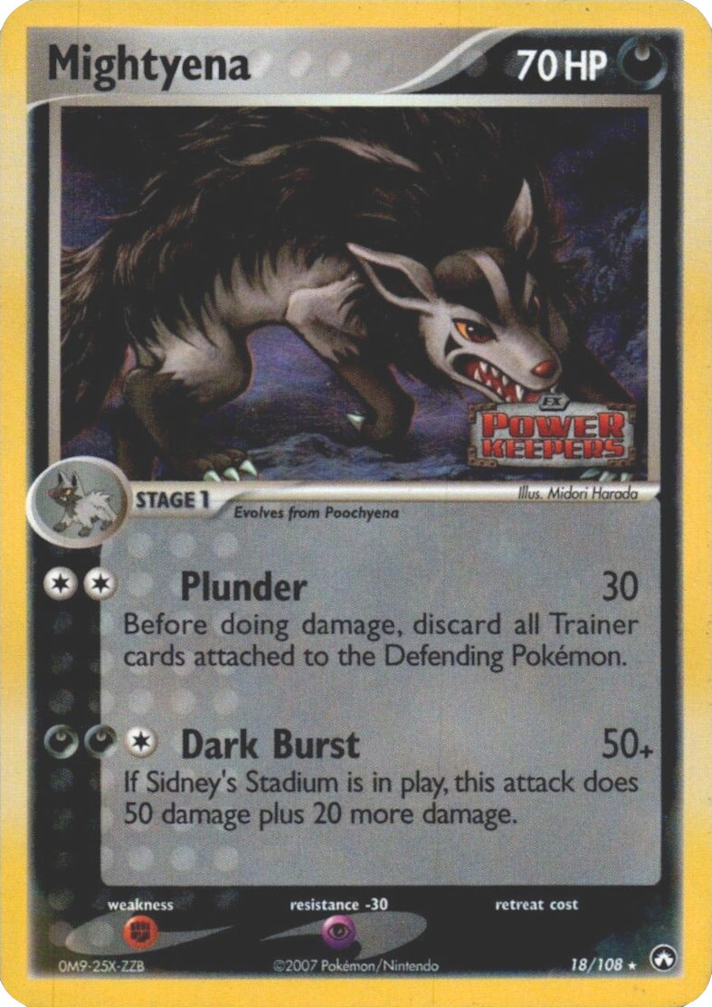 Mightyena (18/108) (Stamped) [EX: Power Keepers] | GnG Games