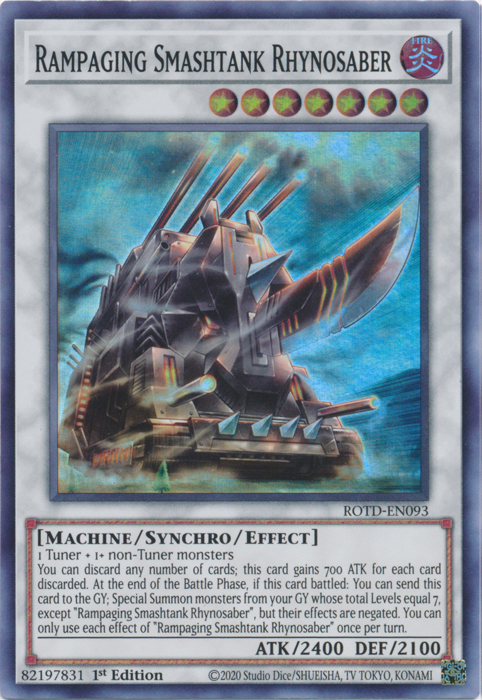 Rampaging Smashtank Rhynosaber [ROTD-EN093] Super Rare | GnG Games