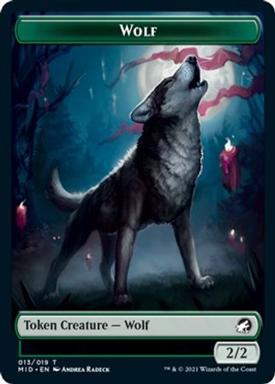 Centaur // Wolf Double-sided Token [Innistrad: Midnight Hunt Commander] | GnG Games