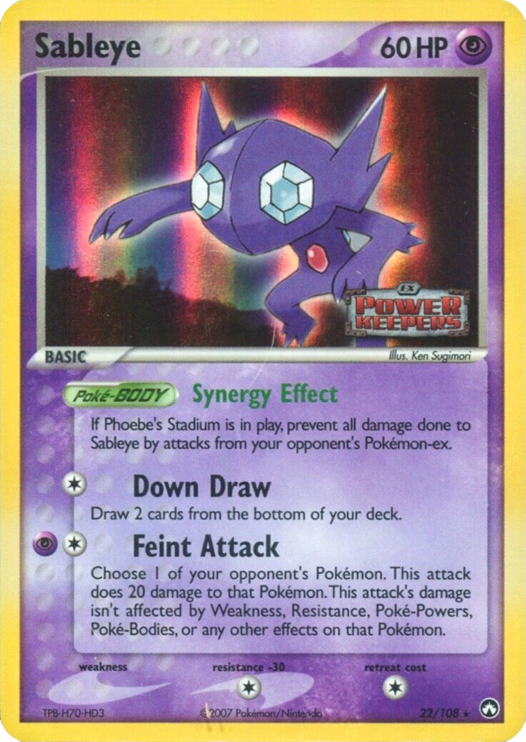 Sableye (22/108) (Stamped) [EX: Power Keepers] | GnG Games