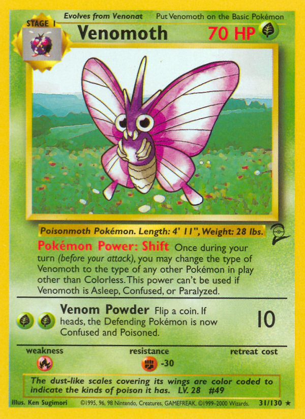 Venomoth (31/130) [Base Set 2] | GnG Games