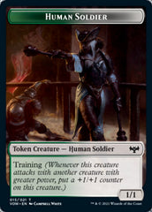 Human (001) // Human Soldier Double-sided Token [Innistrad: Crimson Vow Tokens] | GnG Games