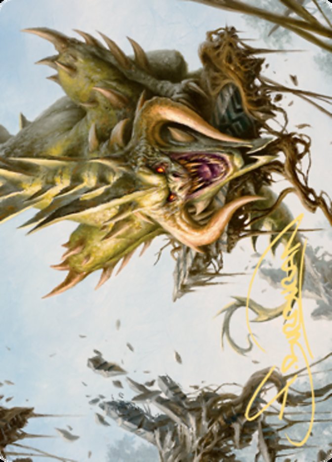 Canopy Baloth Art Card (Gold-Stamped Signature) [Zendikar Rising Art Series] | GnG Games