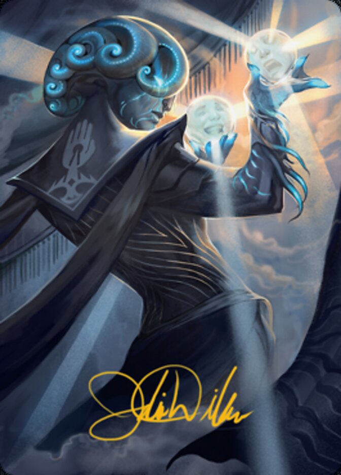 Queza, Augur of Agonies Art Card (Gold-Stamped Signature) [Streets of New Capenna Art Series] | GnG Games