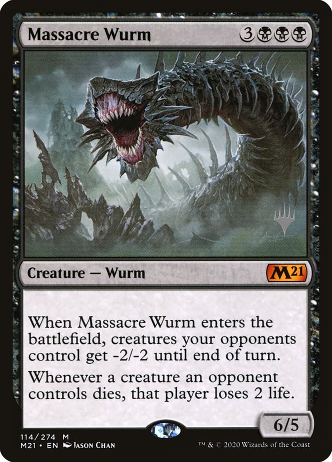 Massacre Wurm (Promo Pack) [Core Set 2021 Promos] | GnG Games