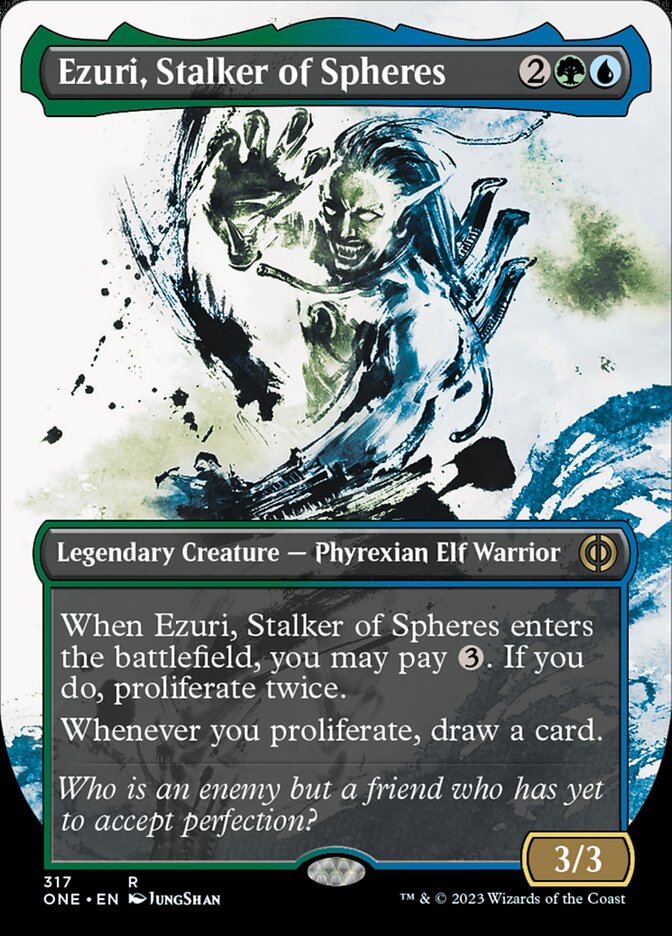 Ezuri, Stalker of Spheres (Borderless Ichor) [Phyrexia: All Will Be One] | GnG Games