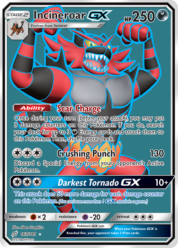 Incineroar GX (167/181) [Sun & Moon: Team Up] | GnG Games