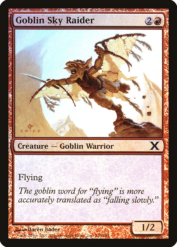 Goblin Sky Raider (Premium Foil) [Tenth Edition] | GnG Games