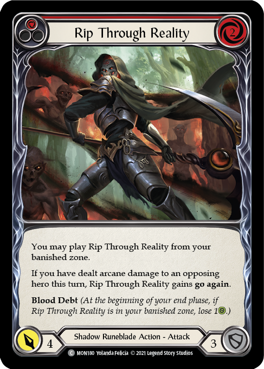 Rip Through Reality (Red) (Rainbow Foil) [MON180-RF] 1st Edition Rainbow Foil | GnG Games