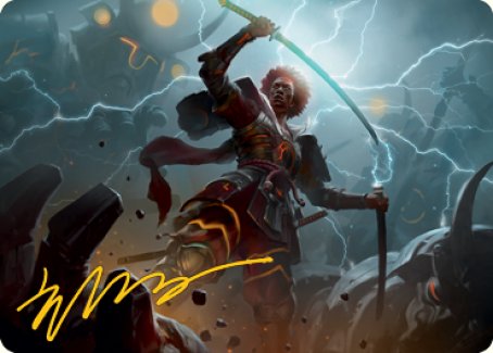 Raiyuu, Storm's Edge Art Card (Gold-Stamped Signature) [Kamigawa: Neon Dynasty Art Series] | GnG Games