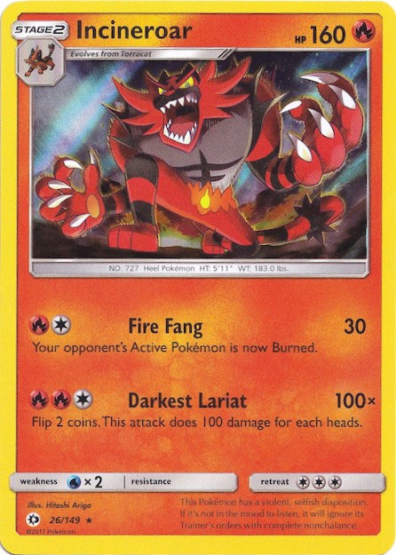 Incineroar (26/149) (Water Web Holo) [Sun & Moon: Base Set] | GnG Games