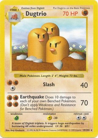 Dugtrio (19/102) [Base Set Shadowless Unlimited] | GnG Games