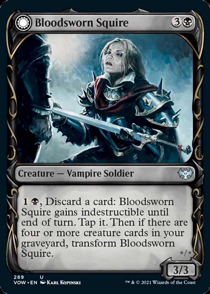 Bloodsworn Squire // Bloodsworn Knight (Showcase Fang Frame) [Innistrad: Crimson Vow] | GnG Games