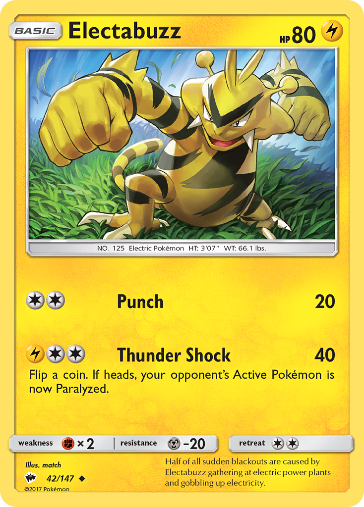 Electabuzz (42/147) [Sun & Moon: Burning Shadows] | GnG Games