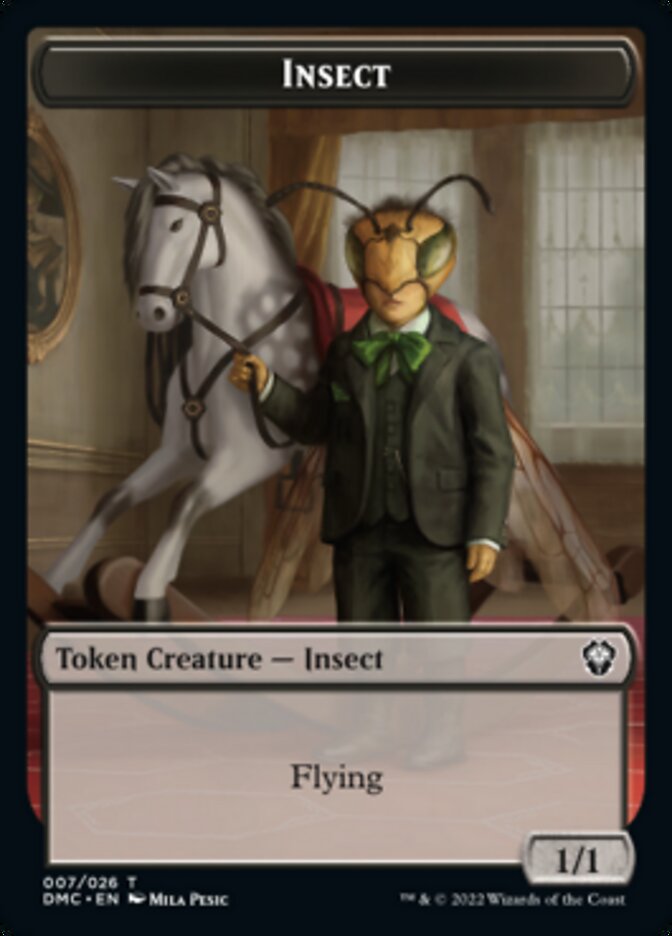 Phyrexian // Insect Double-sided Token [Dominaria United Tokens] | GnG Games