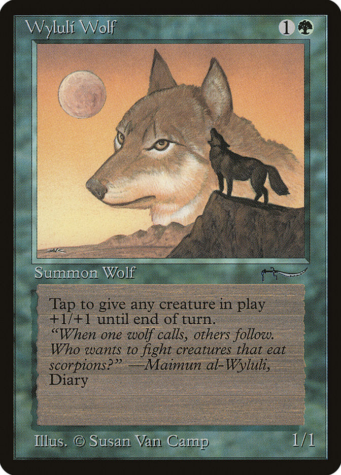 Wyluli Wolf (Light Mana Cost) [Arabian Nights] | GnG Games