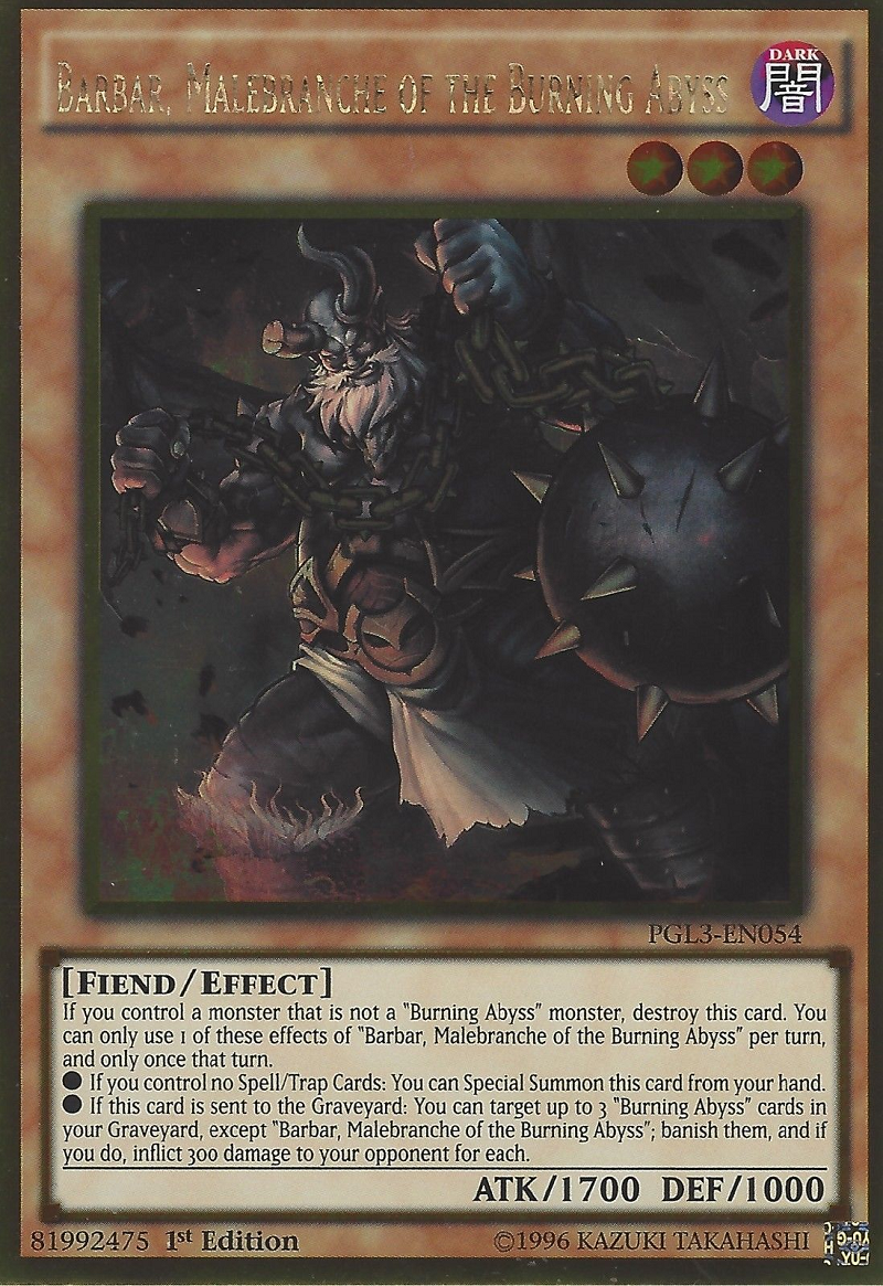 Barbar, Malebranche of the Burning Abyss [PGL3-EN054] Gold Rare | GnG Games