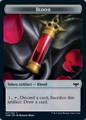 Blood // Dragon Illusion Double-sided Token [Innistrad: Crimson Vow Tokens] | GnG Games