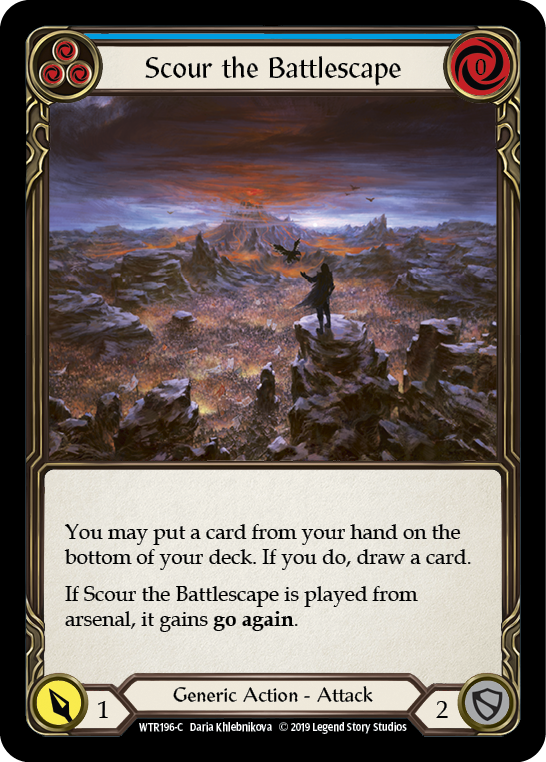 Scour the Battlescape (Blue) [WTR196-C] Alpha Print Rainbow Foil | GnG Games