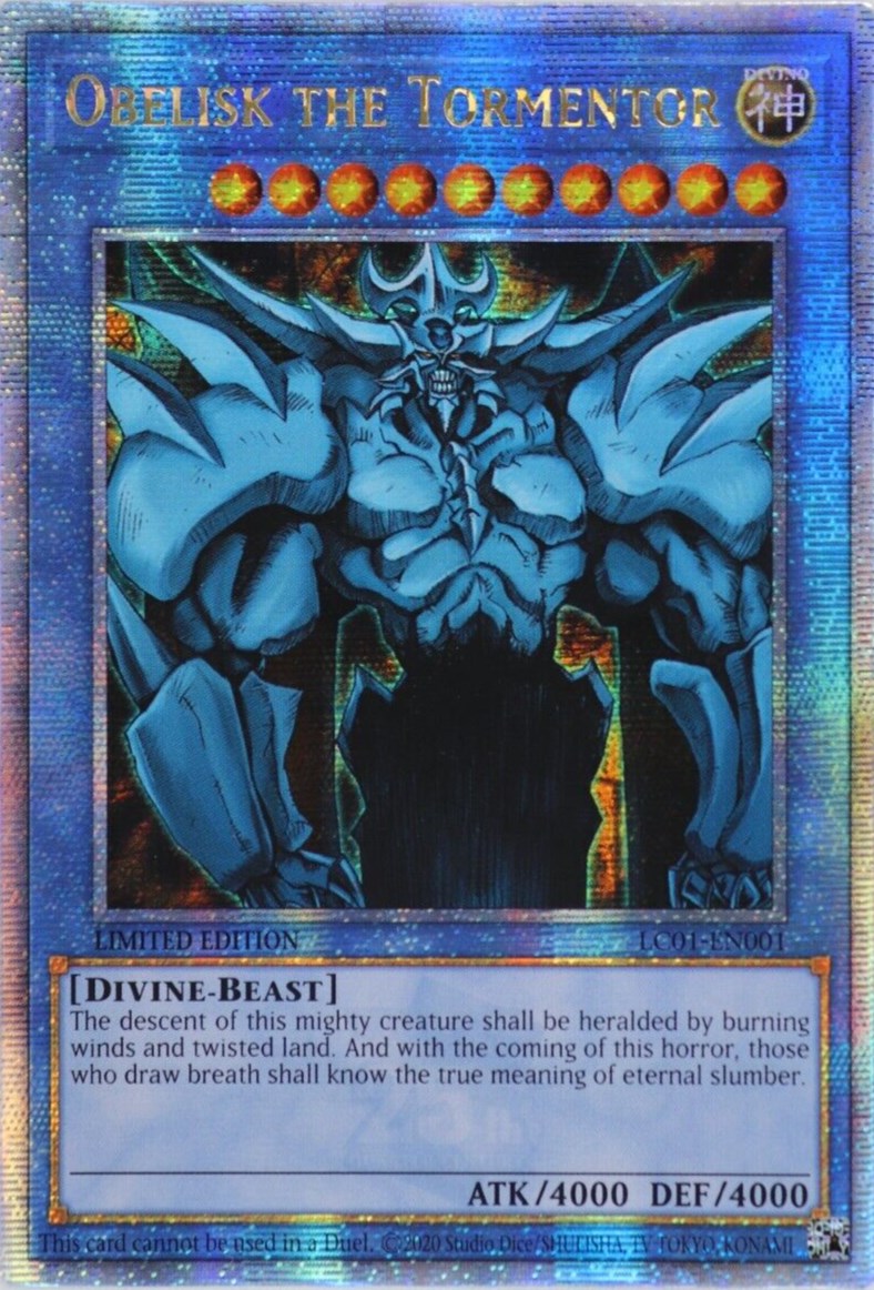 Obelisk the Tormentor (25th Anniversary) [LC01-EN001] Quarter Century Secret Rare | GnG Games