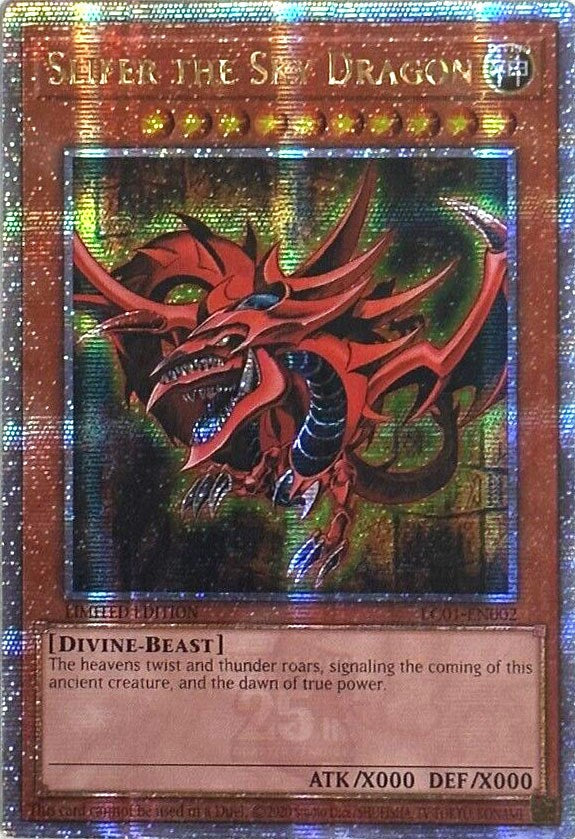 Slifer the Sky Dragon (25th Anniversary) [LC01-EN002] Quarter Century Secret Rare | GnG Games