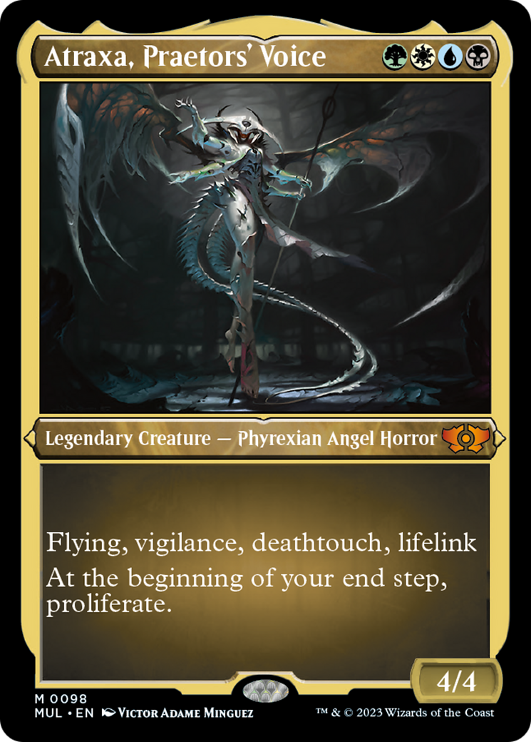 Atraxa, Praetors' Voice (Foil Etched) [Multiverse Legends] | GnG Games