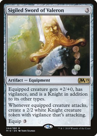 Sigiled Sword of Valeron [Core Set 2019] | GnG Games