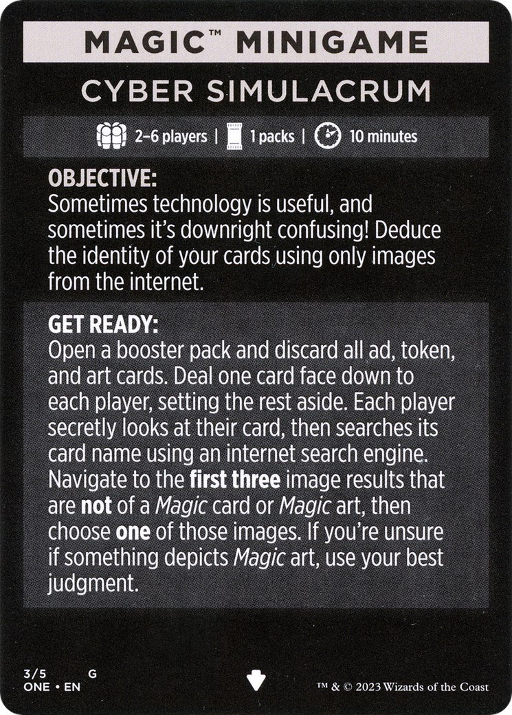 Cyber Simulacrum (Magic Minigame) [Phyrexia: All Will Be One Minigame] | GnG Games
