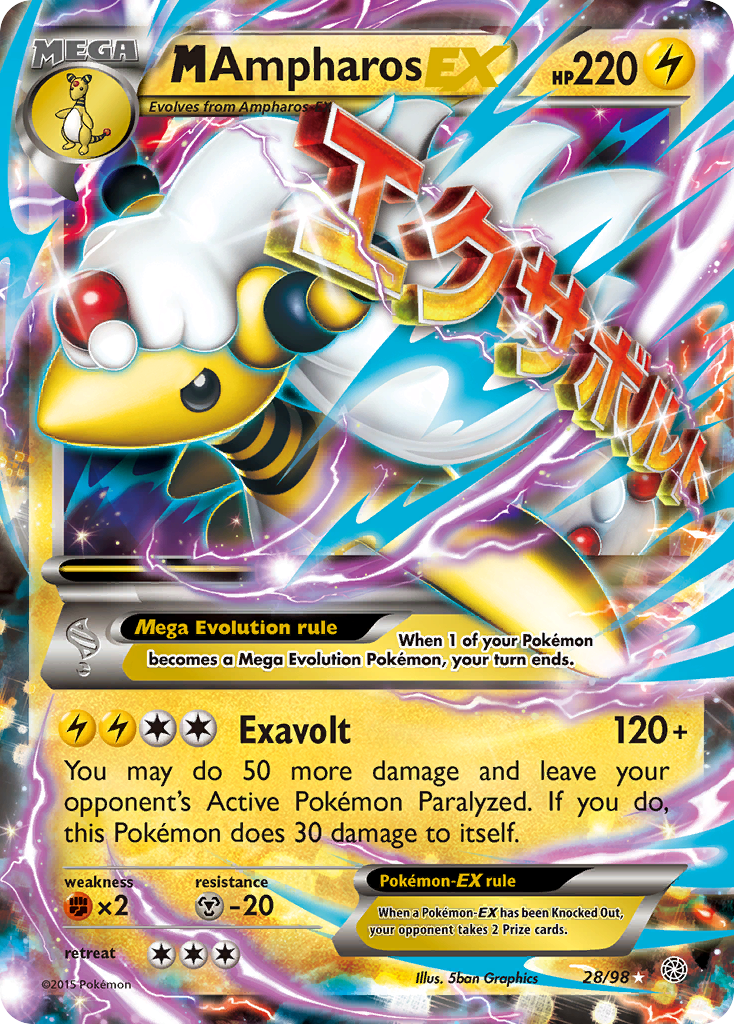 M Ampharos EX (28/98) [XY: Ancient Origins] | GnG Games