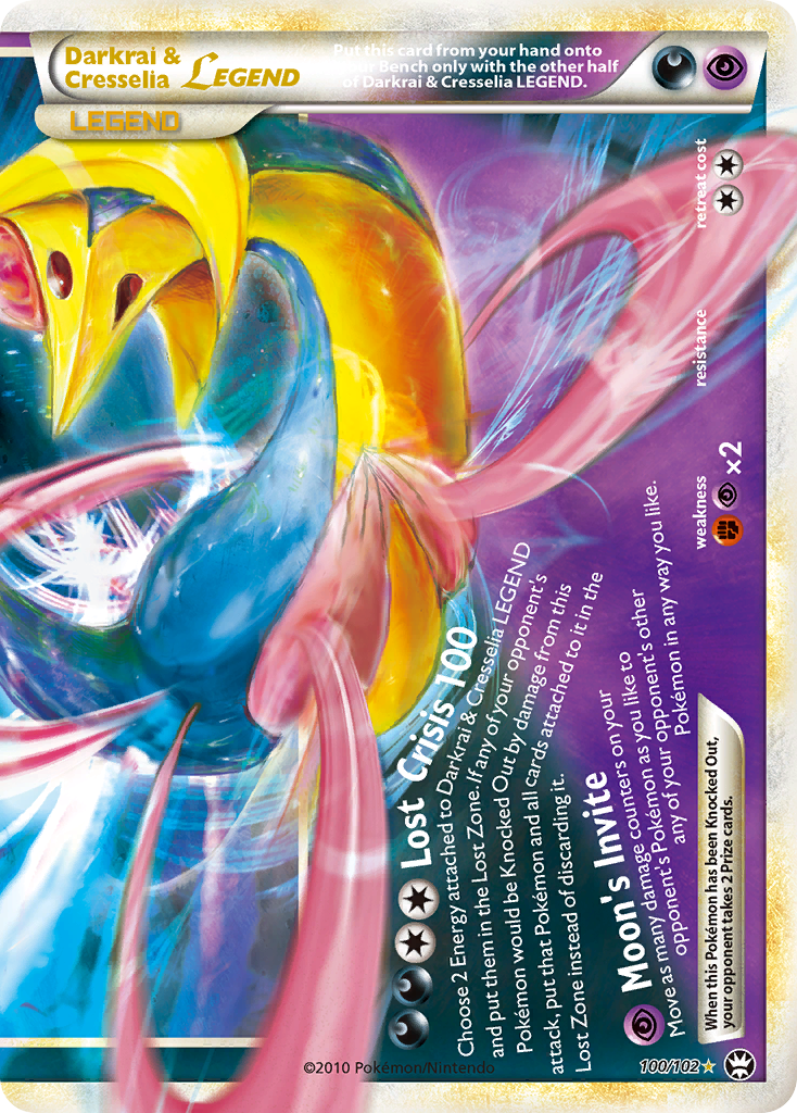 Darkrai & Cresselia LEGEND (100/102) [HeartGold & SoulSilver: Triumphant] | GnG Games