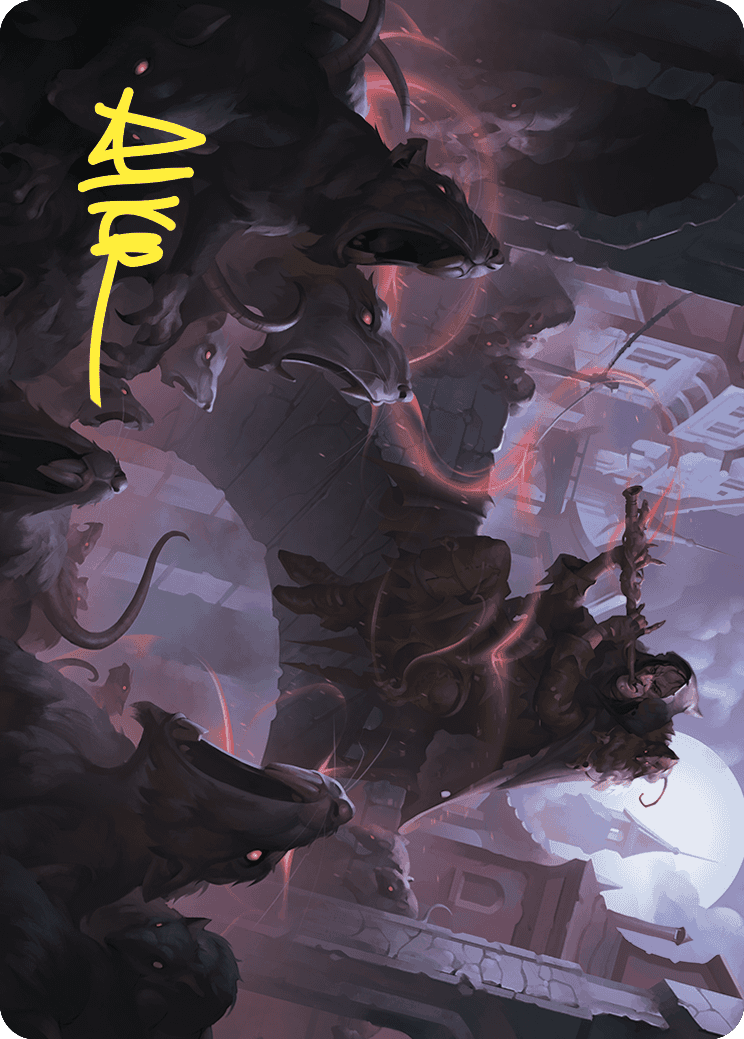 Gnawing Crescendo Art Card (Gold-Stamped Signature) [Wilds of Eldraine Art Series] | GnG Games