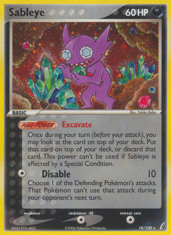 Sableye (10/100) [EX: Crystal Guardians] | GnG Games