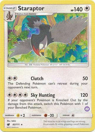 Staraptor (83/111) (Deck Exclusive #22) [Sun & Moon: Trainer Kit - Alolan Sandslash] | GnG Games