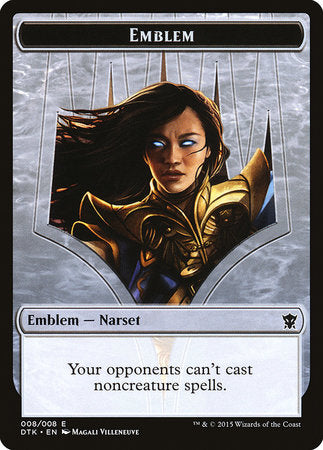 Emblem - Narset Transcendent [Dragons of Tarkir Tokens] | GnG Games