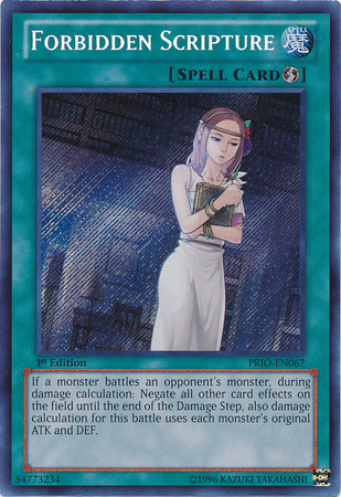 Forbidden Scripture [PRIO-EN067] Secret Rare | GnG Games