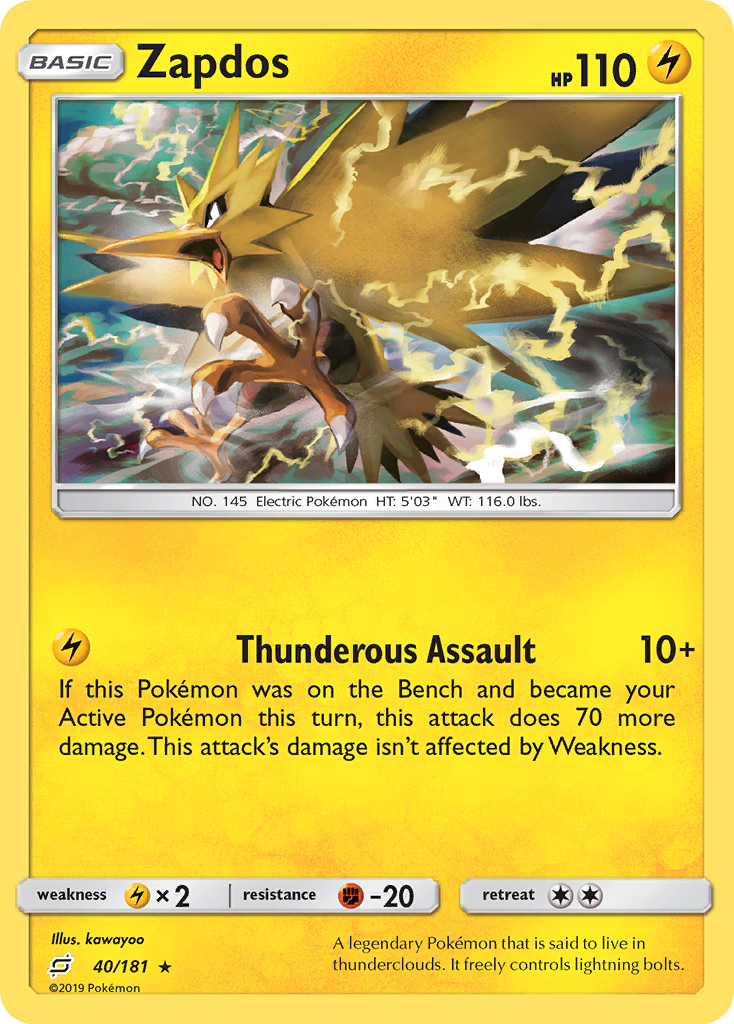 Zapdos (40/181) [Sun & Moon: Team Up] | GnG Games