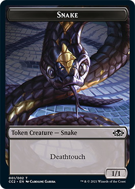 Snake // Zombie Double-sided Token [Commander Collection: Black Tokens] | GnG Games